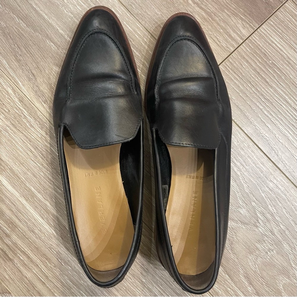 Women’s Everlane Black Leather Loafers 7.5